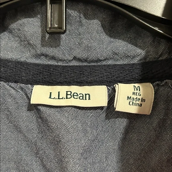 L.L. Bean Striped Collared Sweater Cotton Medium - Picture 2 of 3